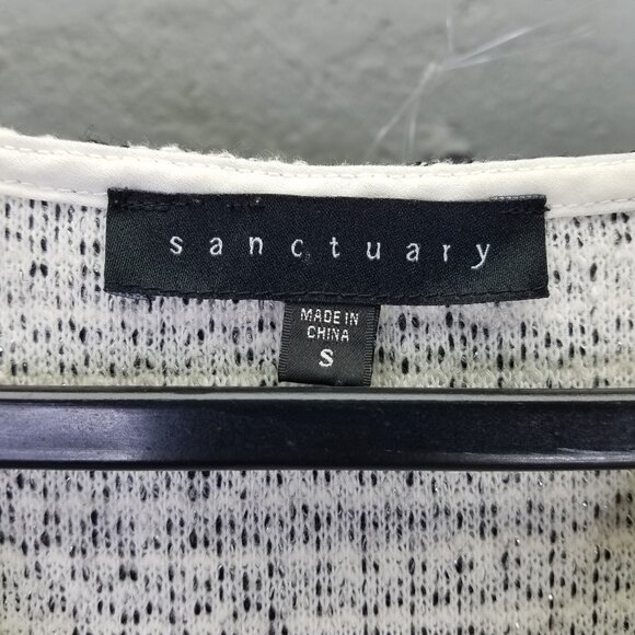 Sanctuary Vest Tank Top Women S Mixed Media Pullover Grey Tweed Sheer Hi-Low Hem - Picture 8 of 12